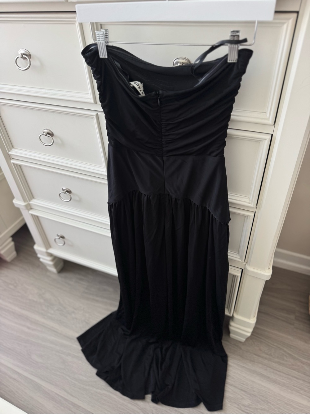 STAUD Black Strapless Ruched Maxi Gown - Picture 3 of 3